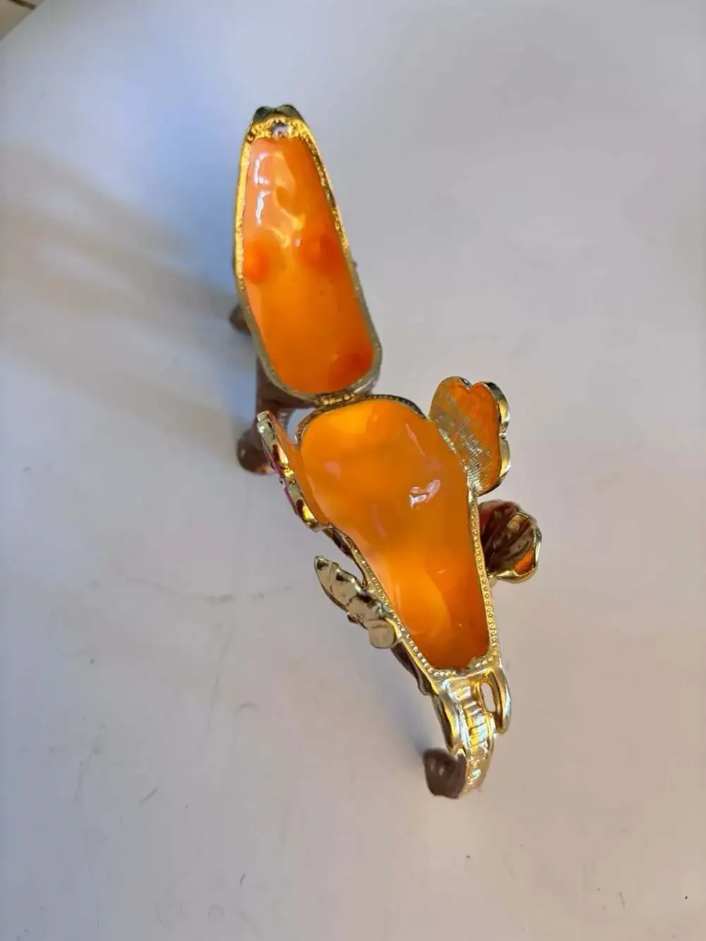 Jeweled Rhinestones Enamel Metal Elephant Jewelry Trinket Box